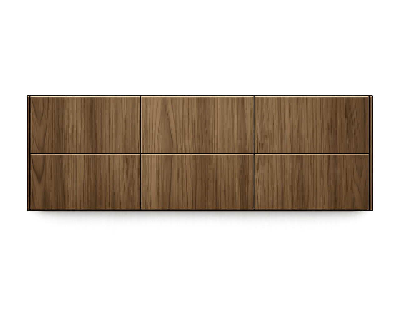 72 in. DB w/ 6 Drawers - Walnut