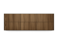 72 in. DB w/ 6 Drawers - Walnut