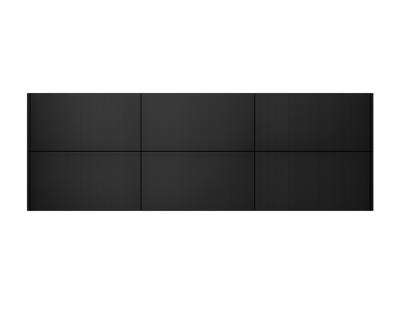 72 in. DB w/ 6 Drawers - Matte Black