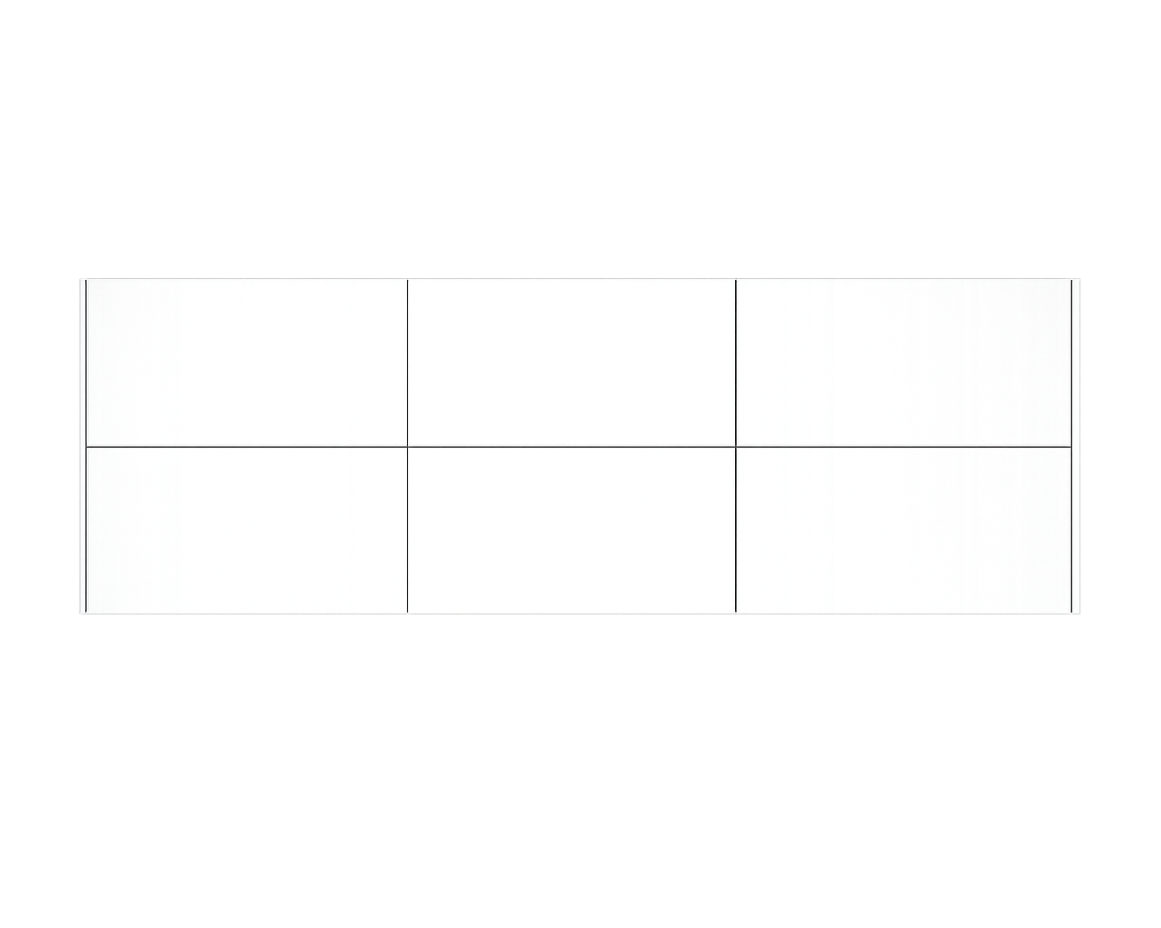 72 in. DB w/ 6 Drawers - Matte White