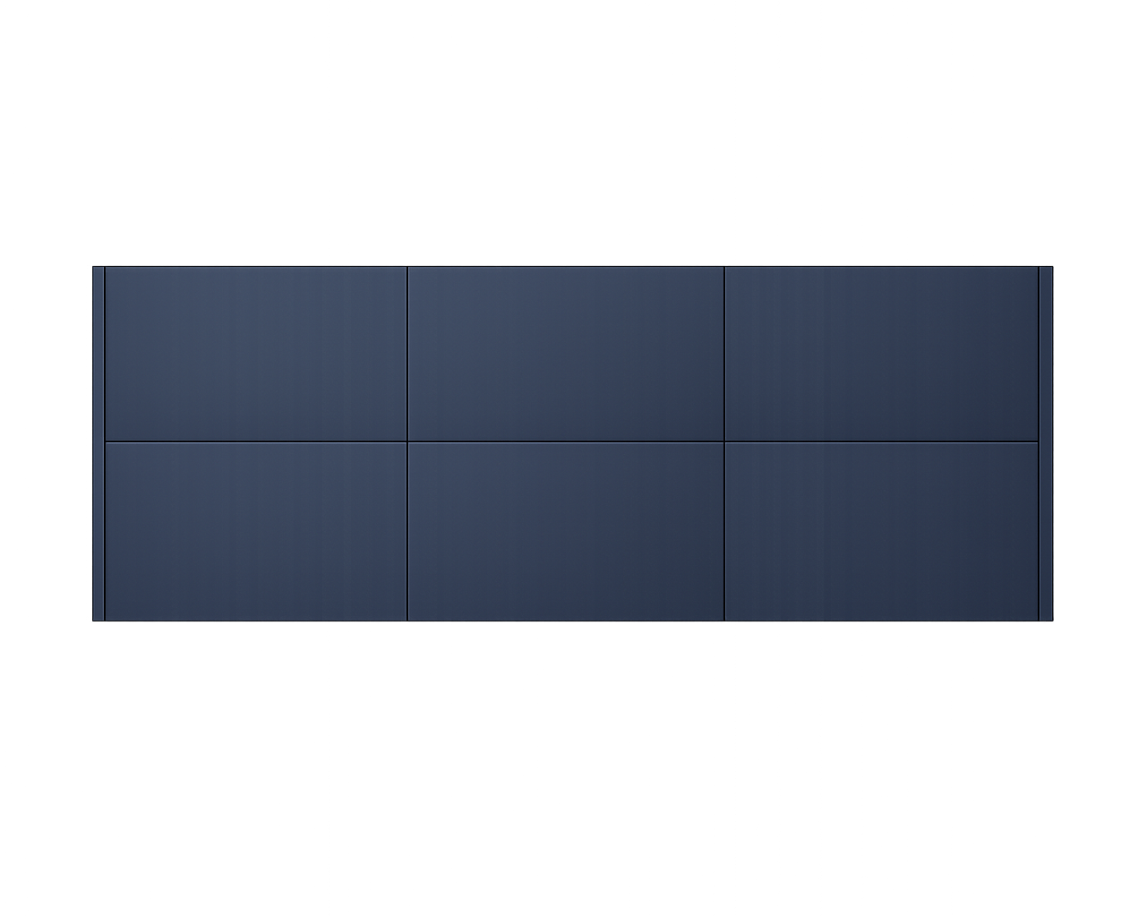 72 in. DB w/ 6 Drawers - Matte Blue