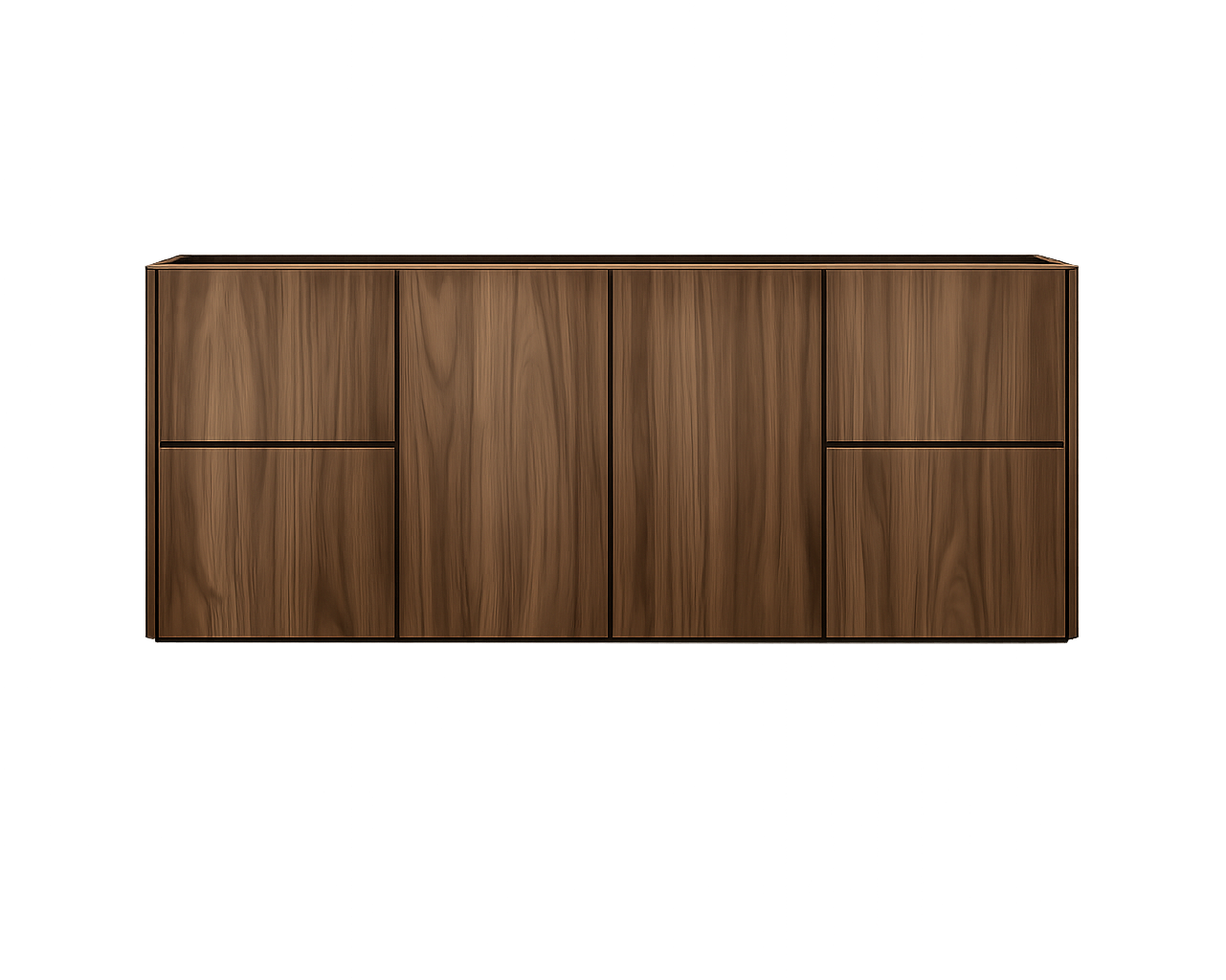 60" Single Bowl w/ 4 Drawers - Walnut