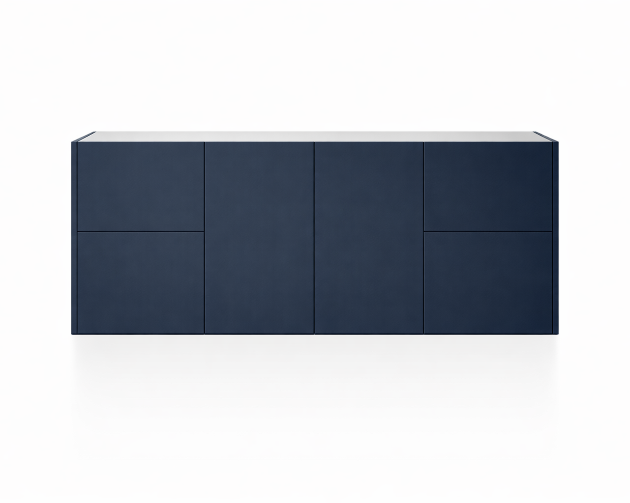 60" Single Bowl w/ 4 Drawers - Matte Blue