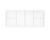 60" Single Bowl w/ 4 Drawers - Matte White