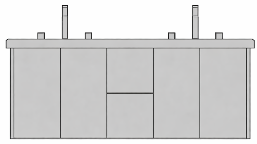 Halo 60" Double Bowl Vanity w/ 2 Drawers