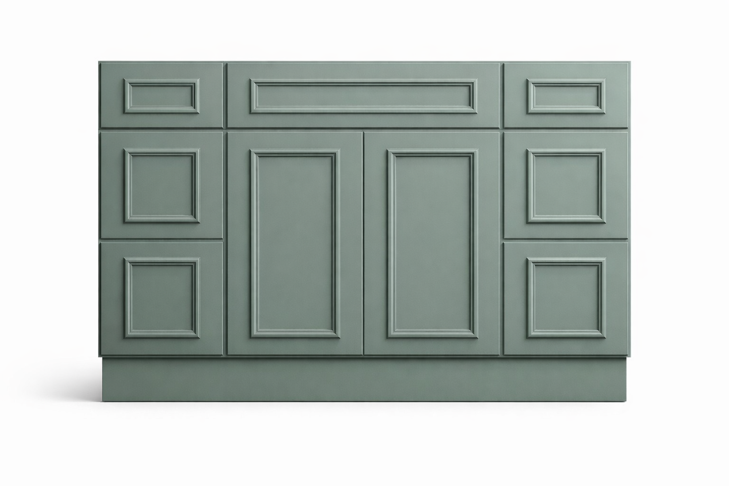 CRP-10161 Style Vanity Combination Six Drawer w/ Butt Doors in SW6207 Retreat