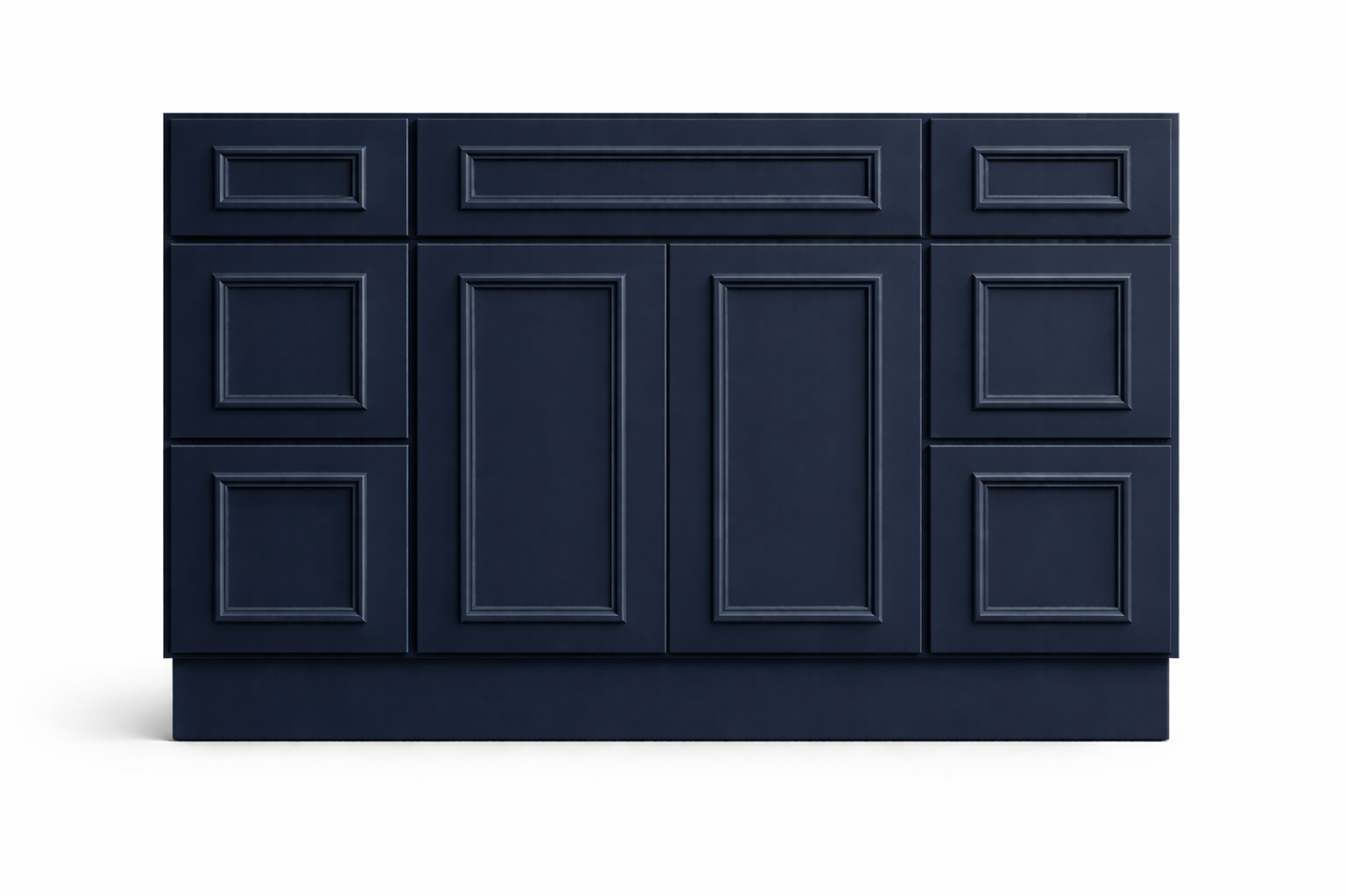 CRP-10161 Style Vanity Combination Six Drawer w/ Butt Doors in SW6244 Naval