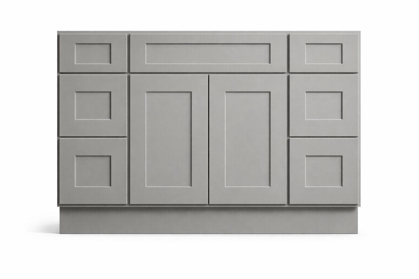 Shaker Style Vanity Combination Six Drawer w/ Butt Doors in SW7017 Dorian Gray