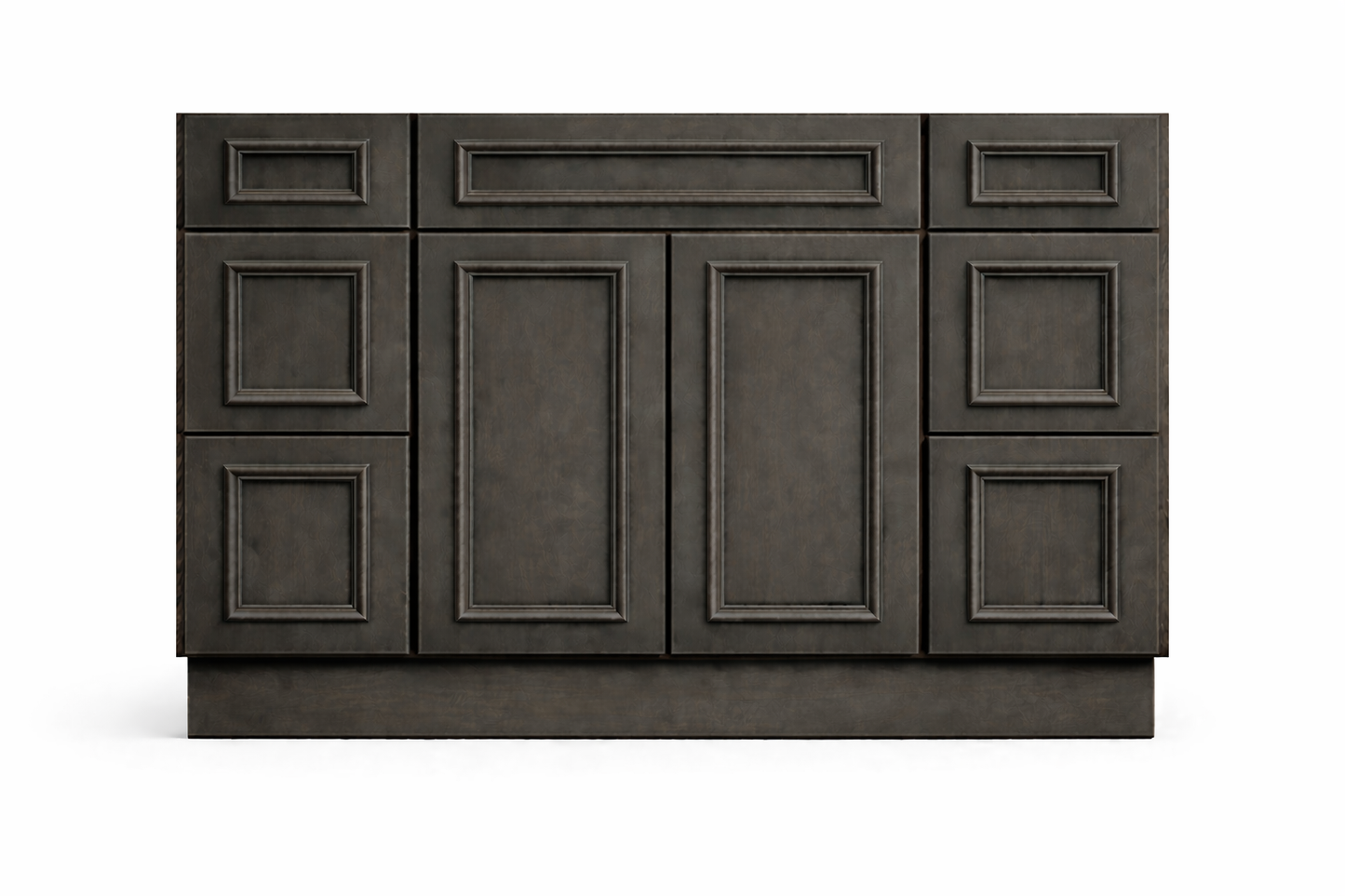 CRP-10161 Style Vanity Combination Six Drawer w/ Butt Doors in Shale